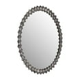 thumbnail image 3 of Sagebrook Home Modern Metal Ring Texture Mirror, Brushed Nickel Finish, Bathroom Vanity, 3 of 7