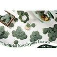thumbnail image 2 of Hojas de eucalipto artificiales decorativas Yuarrent 400 piezas verde falsa para Baby Shower, 2 of 6