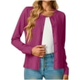 thumbnail image 2 of zejinsd Cardigan Sweaters for Women Long Sleeve Crewneck Coat Fall Knit Cardigan Sweater Button Down Classic Soft Casual Outwear, 2 of 9