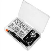 Eyeglass Nose Pads Repair Kit, TEKPREM 24 Pairs of Eye Glasses Nose Pads with 6 Different Types of Screw in Silicone Nose Pads,Screws,Screwdrivers and Cloth for Sunglasses and Children's Glasses