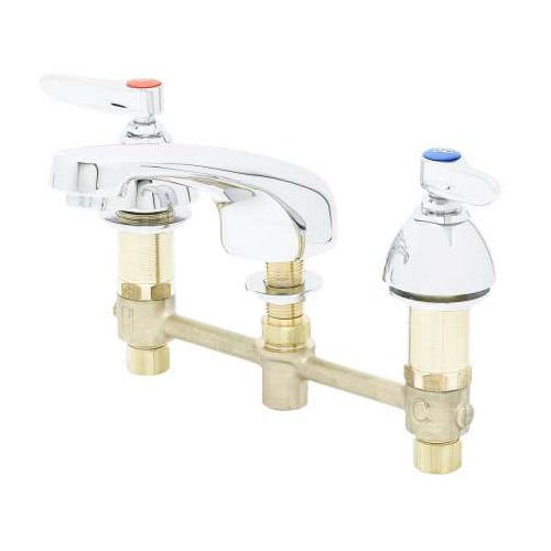 Deck Mount Lavatory Faucet w/ 5" Spout & Lever Handles