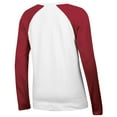 thumbnail image 3 of Women's Russell White/Crimson Alabama Crimson Tide Fleece Raglan Pullover Sweatshirt, 3 of 3