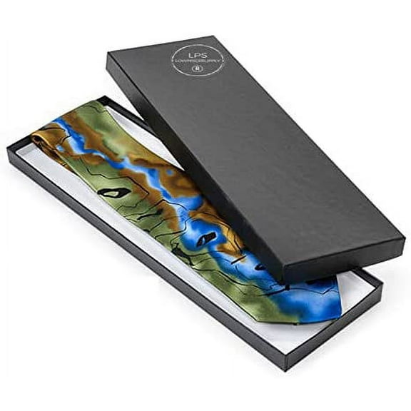 100 Pack 14x4.5X.75" Black Embossed Men or Women Tie Gift Boxes 100% Recycled Boxboard - Made in USA