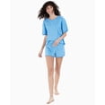 thumbnail image 2 of Jenni Ensemble Pyjama et Short de Laitue Froissée pour Femmes, Bleu, Petit, 2 of 3