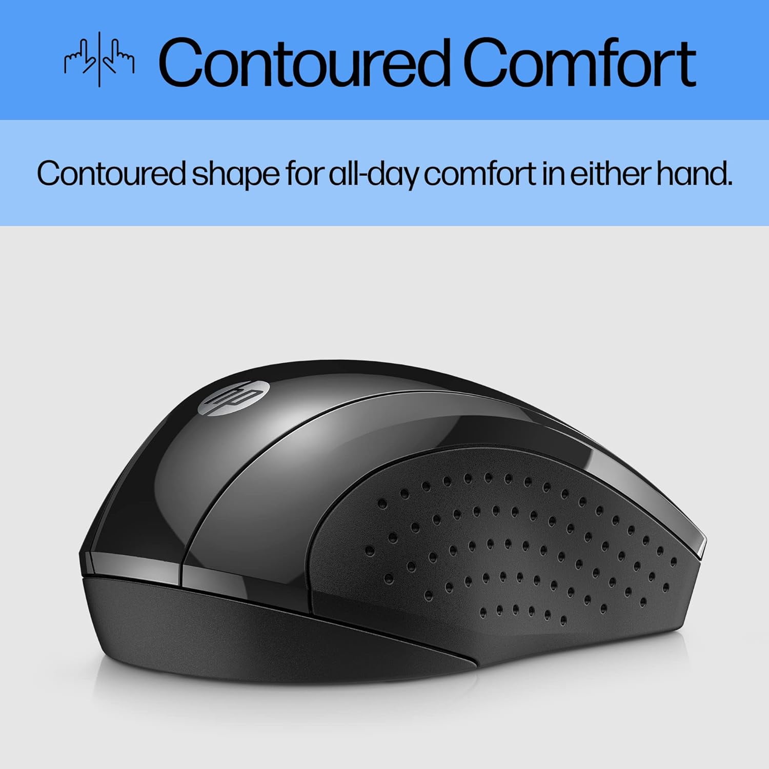 X3000 G3 Wireless Mouse - Black, 15-Month Battery, Side Grips for Control, Travel-Friendly, Blue LED, Powerful 1600 DPI Optical Sensor, Compatible with Wins PC/Laptop, Mac, Chromebook (683N7AA)