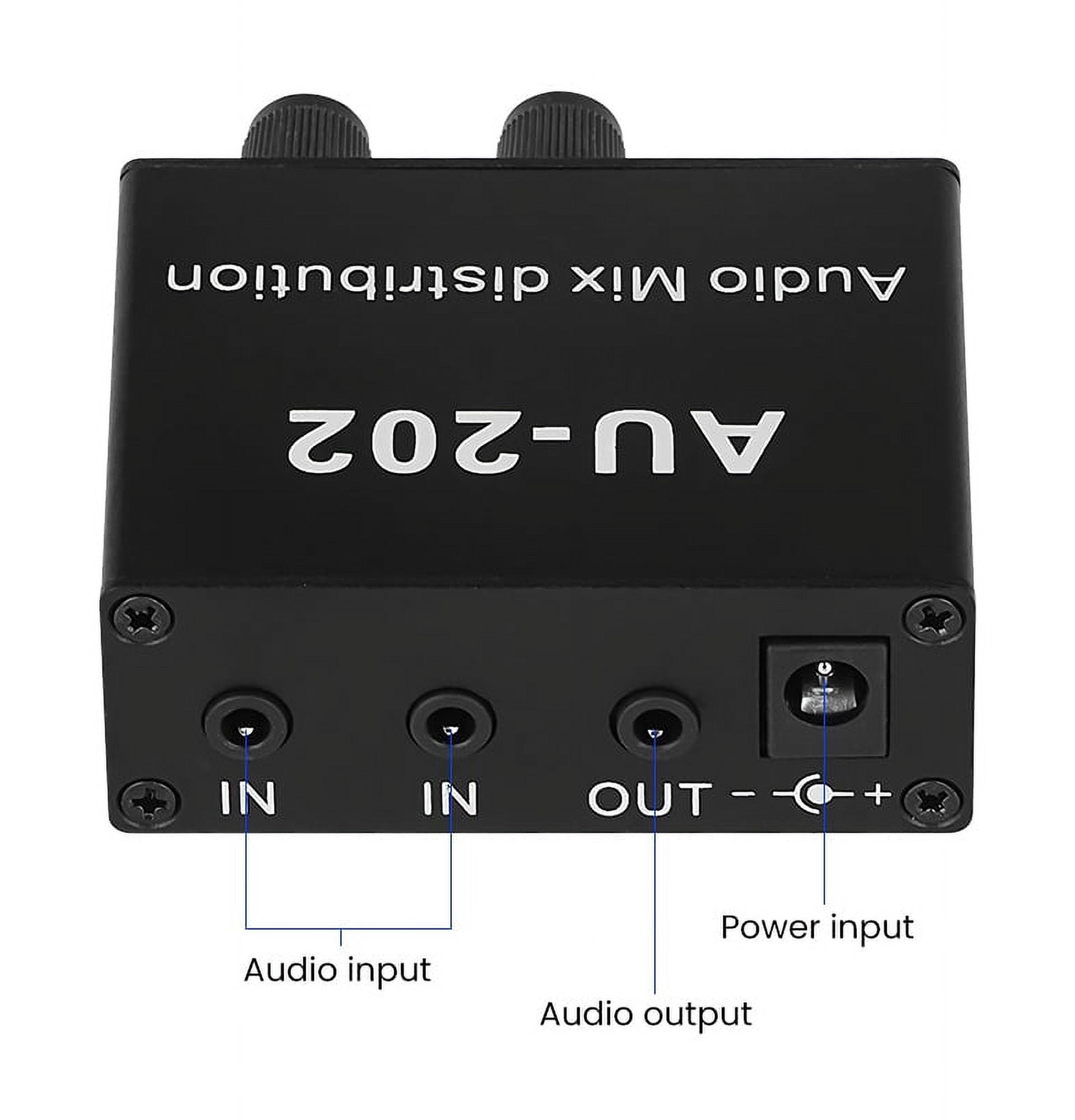NATEFEMIN Dual Input Audio Mixer Board for Studio Use, NJM4580 OP AMP, Stable Low Noise, Compact Size