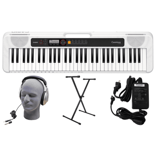 Casio CT-S200WE PPK 61-Key Premium Keyboard Pack with Stand, Headphones &  Power Supply, White