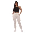 thumbnail image 3 of Soft Fleece Lined Cargo Sweatpants - Cream, 3 of 9