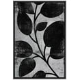 thumbnail image 3 of PixonSign Framed Canvas Print Wall Art Faded Leaf Silhouette Nature Wilderness Illustrations Modern Art Contemporary Dramatic Dark Black and White for Living Room, Bedroom, Office - 24"x36" Black, 3 of 5