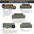 thumbnail image 2 of ZXNYH 8 Pieces Recliner Sofa Stretch Sofa Slipcover Sofa Cover Furniture Protector Couch Soft with Elastic Bottom Kids, Spandex Jacquard Fabric Small Checks Chocolate, 2 of 3