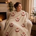 thumbnail image 4 of Sahpxhe Christmas Flannel Throw Blanket with Santa Claus Design,Ultra Soft Reversible Winter Blanket for Couch and Bed,Cozy Christmas Home Decor,59.1x39.4in B-L, 4 of 6