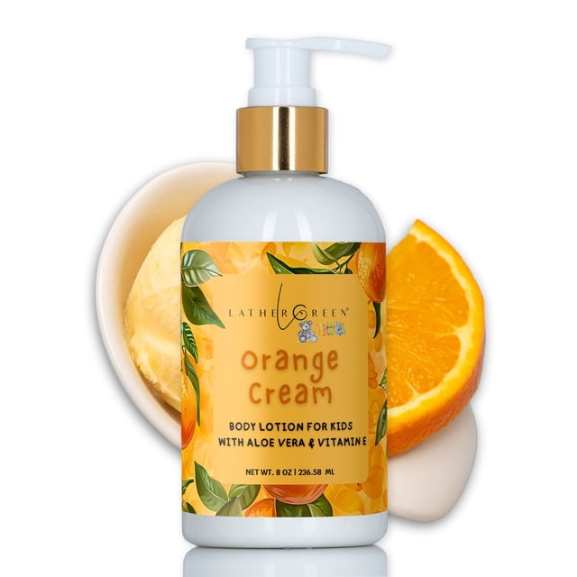Orange Cream Kids Natural Body Lotion - Gentle Hydration for Sensitive Skin - 8 fl oz by LatherGreen