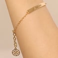 thumbnail image 2 of 16K Gold Name Bar Engraved Bracelet, Handmade gold plated jewelry for Women (Rose Gold), 2 of 5