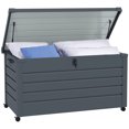 thumbnail image 1 of Outsunny Garden Storage Box, Deck Box with Lock for Tools, Cushions Grey, 1 of 10