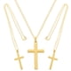 thumbnail image 1 of KAKOWELY 3 collares con colgante de cruz, collares decorativos con cruz, cadenas cruzadas y collares con cruz., 1 of 5