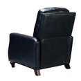 thumbnail image 5 of 14 Karat Home Upholstered Genuine Leather Recliner Chair with Solid Wood Legs, Navy, 5 of 10