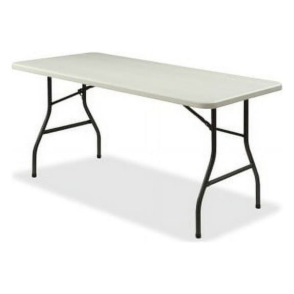 Lorell Ultra-Lite Folding Table Powder Coated Base - 72" Table Top Width x 30" Table Top Depth - 29.25" Height - Platinum, Gray