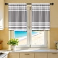 thumbnail image 5 of Boho Kitchen Curtains and Valances Set, 2D Printed Cafe Short Window Curtains for Bathroom Dining Room Minimalist Geometric Tier Treatment Drapes, 5 of 5