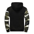 thumbnail image 4 of BadyminCSL Men Plus Size Sherpa Lined Fleece Hoodie Jacket Zipper Hooded Winter Fuzzy Sherpa Lined Camouflage Jackets, 4 of 5