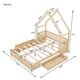 thumbnail image 3 of Cama de plataforma de madera Queen Size House con barandilla y 2 cajones, 3 of 5