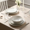 thumbnail image 6 of Stone Lain Linea 32-Piece Dinnerware Set Stoneware, Soda Lime Glass, Service for 8, White, 6 of 6