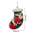 thumbnail image 5 of Decoración colgante de Navidad portátil para sala de estar, dormitorio, hogar, Hotel, adorable árbol de Navidad, ventana, adorno de Metal, Kits de decoración para fiestas Calcetín Navideño Verde Injueey HA067630-02, 5 of 5
