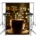 thumbnail image 1 of BSDHOME Polyester After Dinner Coffee Photography Background Enjoy Life Backdrop Studio Props Wall 5x7ft, 1 of 5