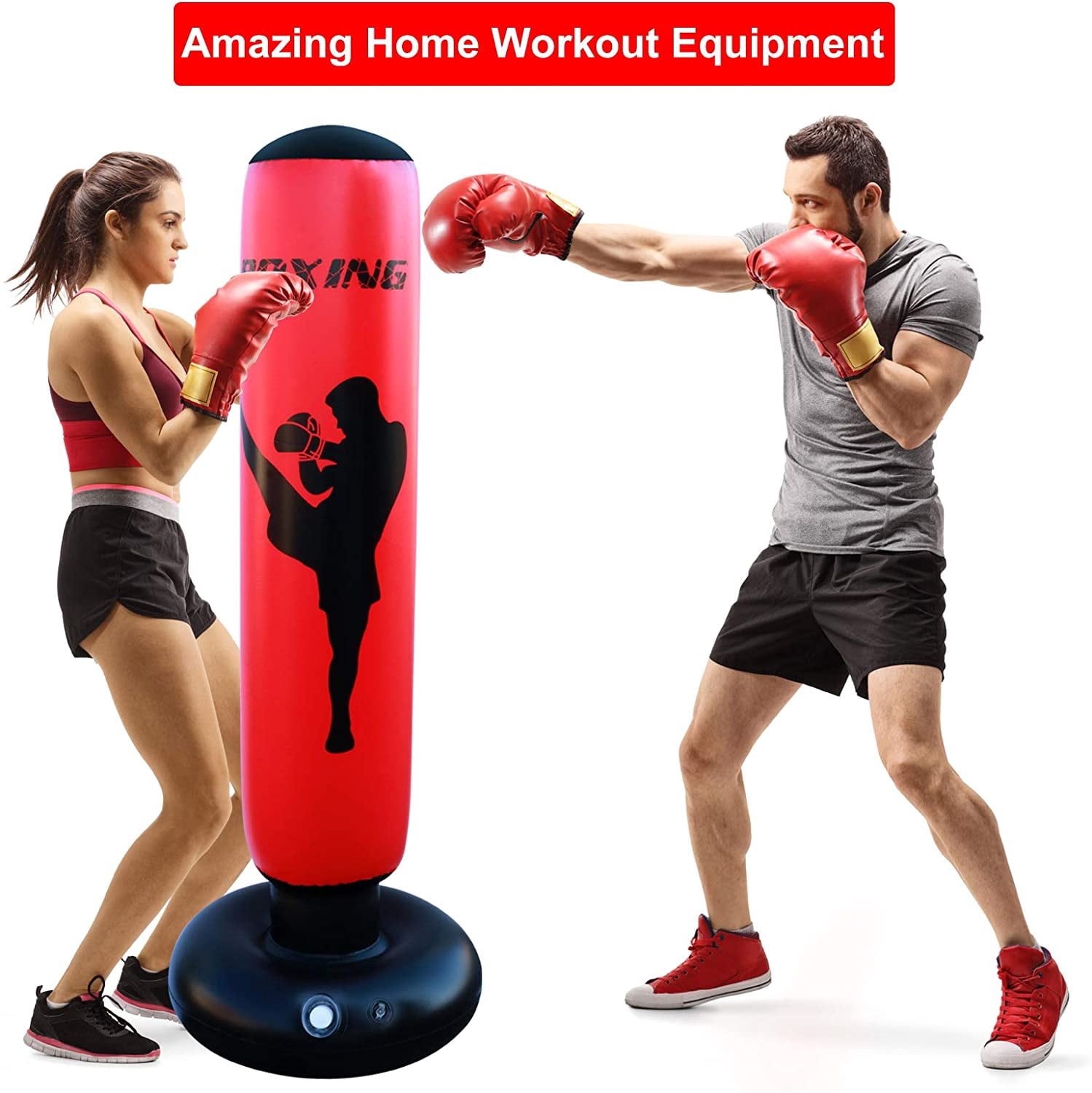 XiaZ Kids 67 In. Boxing for Immediate Bounce Back Heavy Punching Bag for Practicing Karate, Taekwondo, Relieve Pressure and Workout Equipment for Home