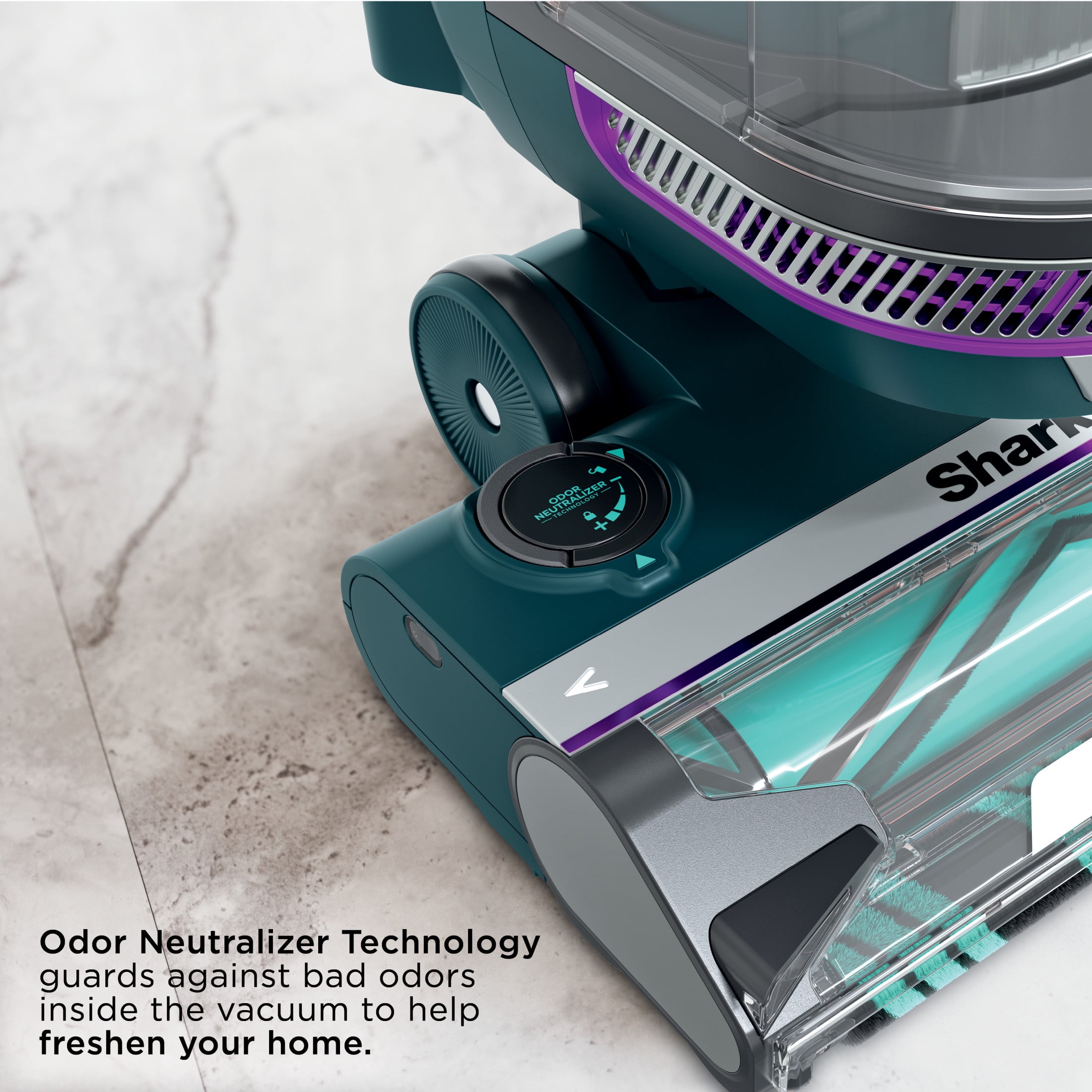 Shark POWERDETECT Upright Vacuum, Pet Friendly, Two Brushroll System, Powerful Suction, DuoClean Detect, Self-Cleaning Brushroll, Odor Neutralizer, AZ4000 Black/Teal