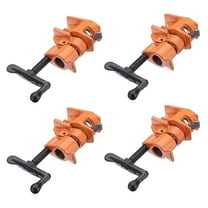 4 Pack 3/4" Pipe Clamps for Wood Gluing, Heavy Duty Cast Iron, Professional Woodworking Tools
