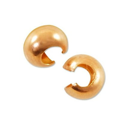 - Crimp Cover 4mm Rose Gold Filled (Package of 2), You'll get a professional, finished look to any Stringing project by using these clever Crimp Covers By JewelrySupply