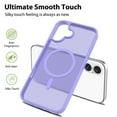 thumbnail image 3 of Dteck for iPhone 16 Case, Compatible with MagSafe, Shockproof Military-Grade Protection, Magnetic Phone Case for iPhone 16, Frosted Purple, 3 of 4