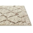 thumbnail image 4 of Tangiers Tribal Trellis Trellis Cream Plush Shag Modern Geometric Zigzag Lattice 2x7 (2' x 7'3'' Runner) Area Rug Easy to Clean Stain/Fade Resistant Thick Soft, 4 of 6