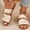 Beige, variant on HAOTAGS Womens Stylish Slide on Comfort Sandal Flat Single Band Slide Sandals Open Toe Casual Summer Shoes Brown Size 9