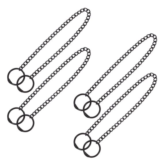 OULII 4Pcs Black Durable Hanging Chains for DIY Picture Displays Garden Baskets and Bird Feeders