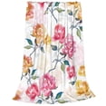 thumbnail image 2 of Zufioo Colorful Flowers Fleece Blanket Queen Size,Plush Bed Blanket,Ultra Soft Throw Blanket,Plush Fuzzy Cozy Blanket Perfect for Bed,Couch-80"x60", 2 of 7