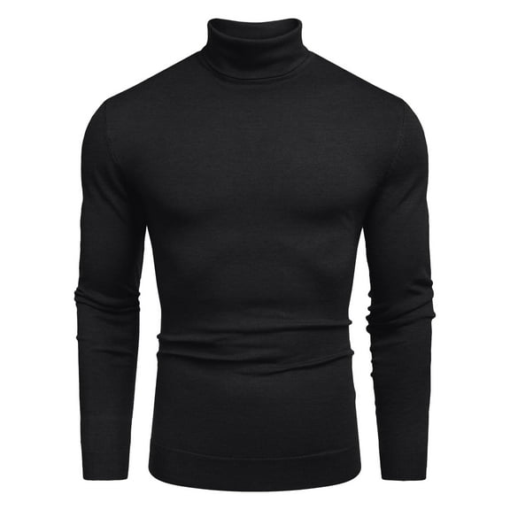 COOFANDY Men's Slim Fit Turtleneck Sweater Casual Basic Knitted Long Sleeve Pullover Sweater