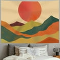 thumbnail image 2 of Nawypu Boho Mountain Tapestry Sun Mid Century Abstract Sunset Landscape Forest Tapestry Wall Hanging Sunrise Nature Scenery Minimalist Aesthetic Geometric Wall Tapestries for Bedroom Dorm, 2 of 6