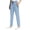 Light Blue -AG07, variant on Inglocry Comfy Pants Elastic Drawstring Waist for Women Over 50,Stretch Active - Women's Ultra Stretch Ice Silk Comfort Casual Pants with Zipper Pocket Army Green S