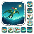 thumbnail image 3 of Flying Dragon Fantasy Fridge Magnet Cute Refrigerator Magnet Colorful Mountain Decorative Magnet for Metal Surface Fridge Whiteboard, 3 of 5