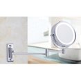 thumbnail image 3 of Wall Mounted Makeup Mirror LED Light Two Sided 360 Rotate Mirror 5X Magnification for Bathroom, 3 of 8