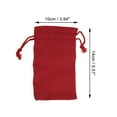 thumbnail image 2 of Unique Bargains 2 Pcs Portable Drawstring Bag Red Cotton Cloth, 2 of 5