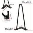thumbnail image 2 of Patas de Mesa de Cabello de 11.8" Pies de Hierro para Muebles Accesorios de Muebles 4pcs, Negro, 2 of 7