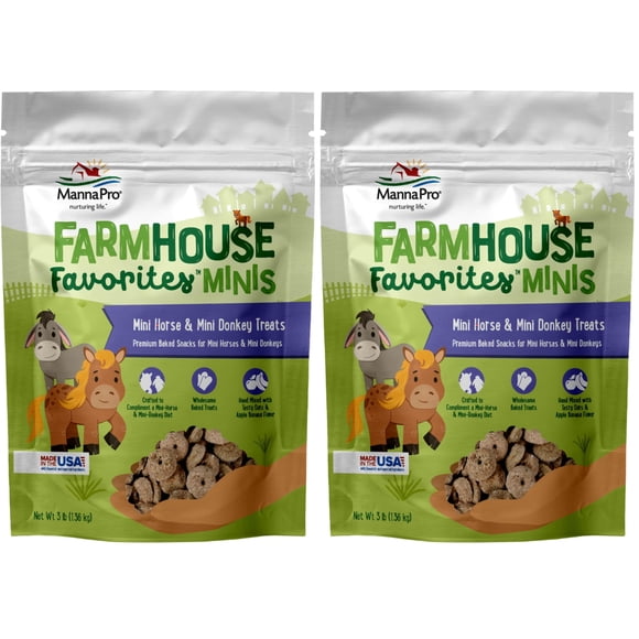 Minicaballo y burro Treats Manna Pro Farmhouse Favorites, 3 libras
