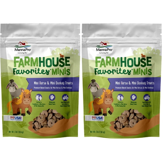 Minicaballo y burro Treats Manna Pro Farmhouse Favorites, 3 libras