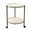 Beige, variant on 2 Tier Side Table Folding Round End Table Small Nightstand With Two Removable Tray For Bedroom Living Room Bedside Small Spaces Tall Nightstand End Table