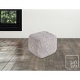 thumbnail image 4 of Loft Lyfe Goldie Cotton Yarn Ottoman, Hand Knitted, White, 4 of 6