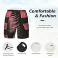 thumbnail image 3 of Gukieu Graphic Seal On Stripes Print Men's Double Layer Sports Swim Trunks, Quick Dry Adjustable Waist Swim Shorts Swimwear-Medium, 3 of 6