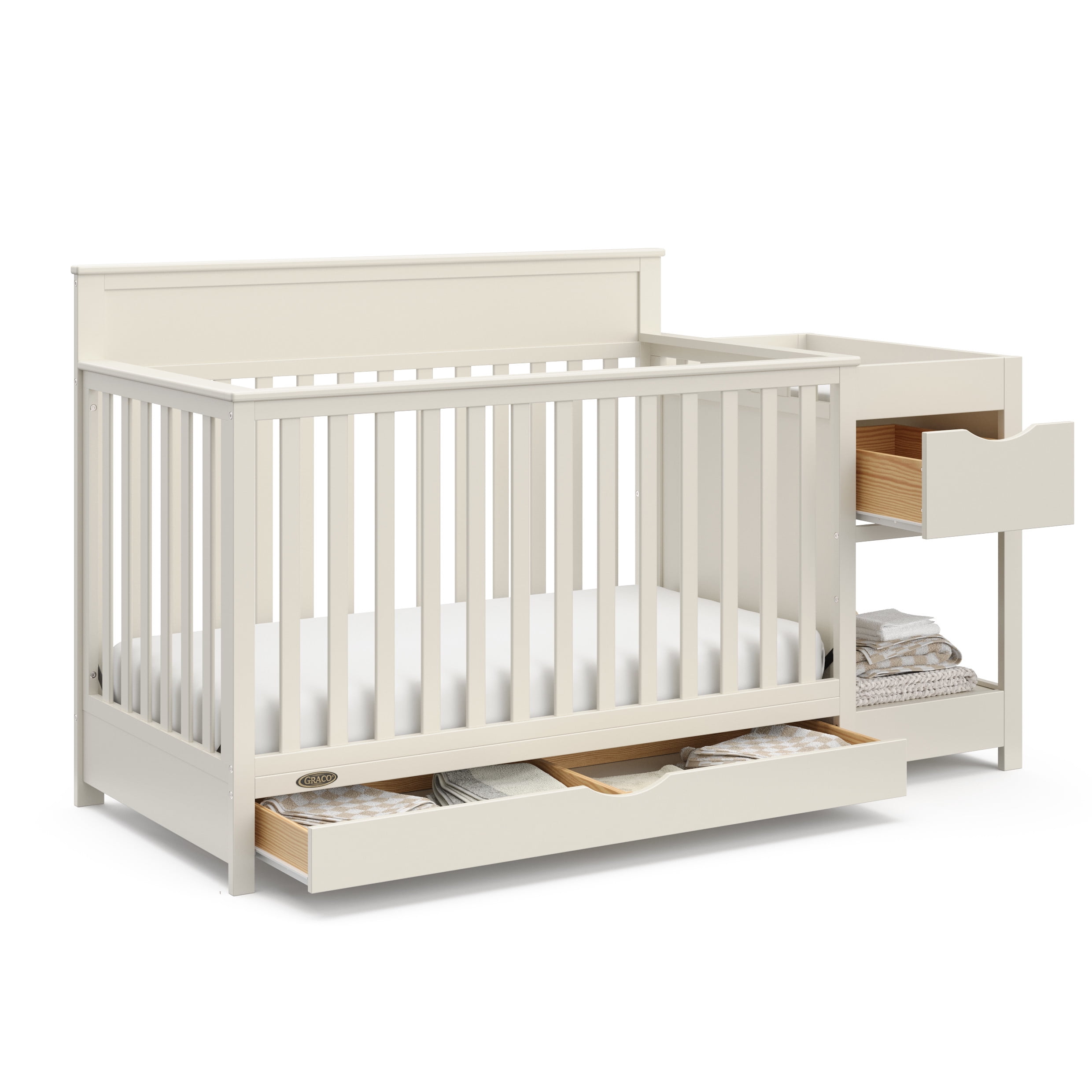 Graco Shiloh Convertible Baby Crib and Changer, Frosted Oat