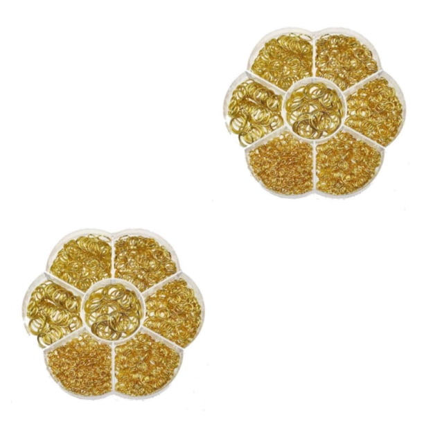Inteprter 1450 Unids/set Collares Pulseras Anillos de salto abiertos Brazalete colgante Fabricación de joyas Conectores de 3-10 mm Oro hecho a Oro 2Conjunto